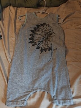 3/4 T Rags Short Sleeve And Shorts Romper.